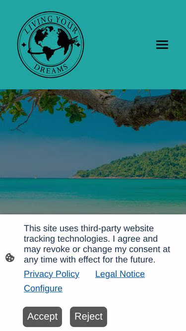 Screenshot of liveyourdream.travel