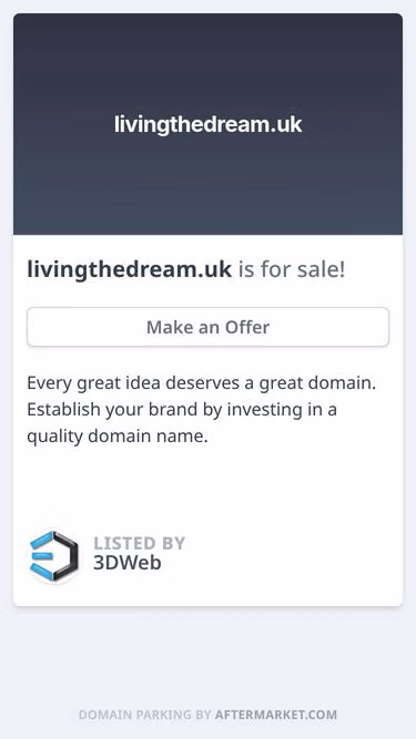 Screenshot of livingthedream.uk