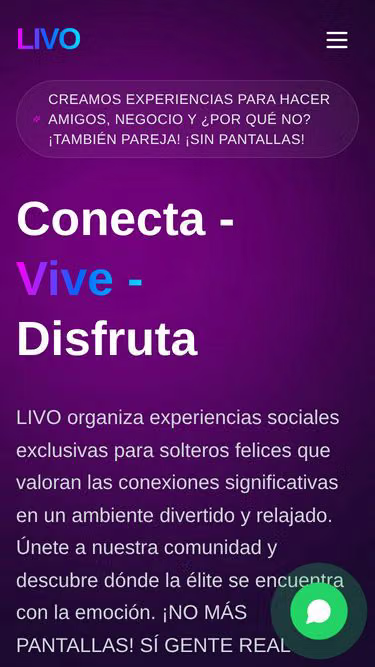 Screenshot of livo.events