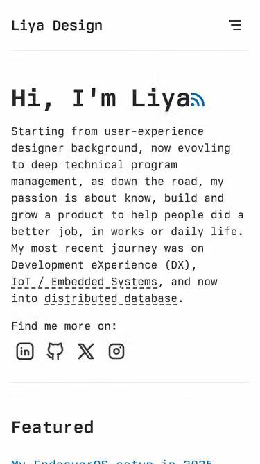 Screenshot of liya.design