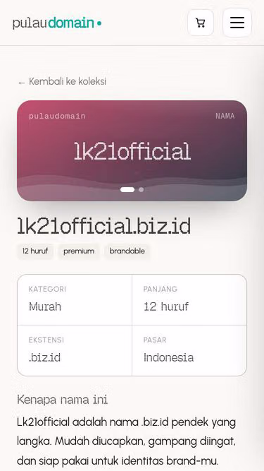 Screenshot of lk21official.biz.id