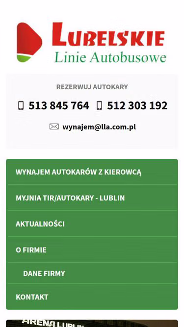 Screenshot of lla.com.pl