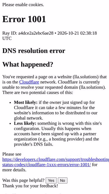 Screenshot of lla.solutions