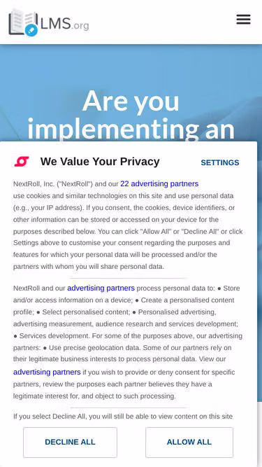 Screenshot of lms.org