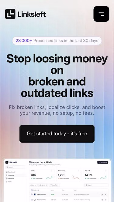 Screenshot of lnks.ly