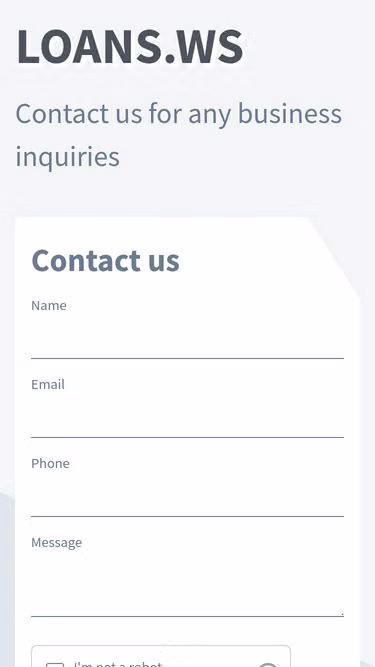 Screenshot of loans.ws