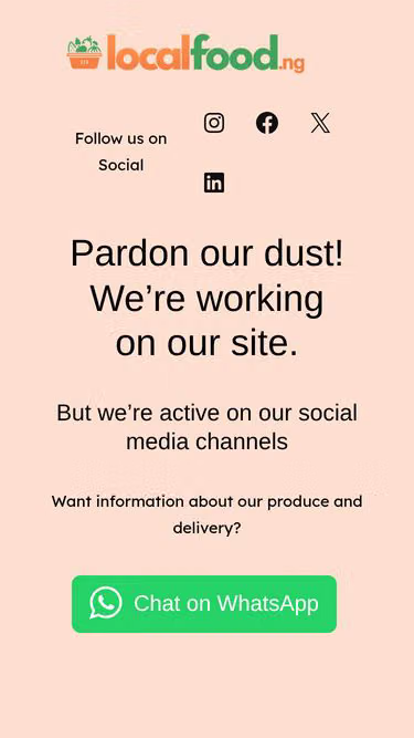 Screenshot of localfood.ng