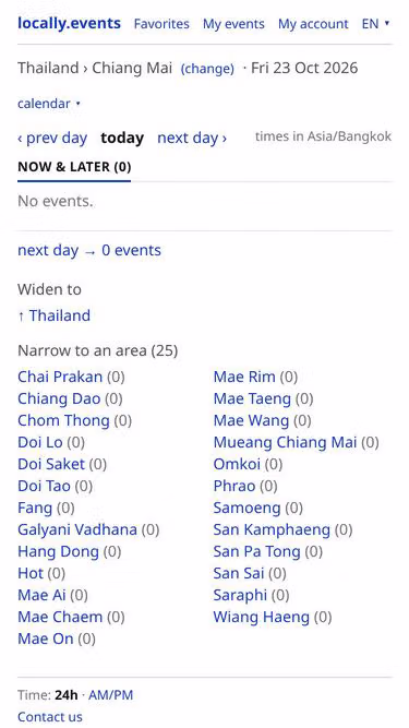 Screenshot of locally.events