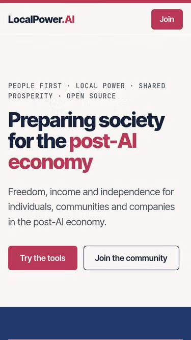Screenshot of localpower.ai