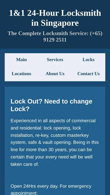 Screenshot of locksmiths.com.sg