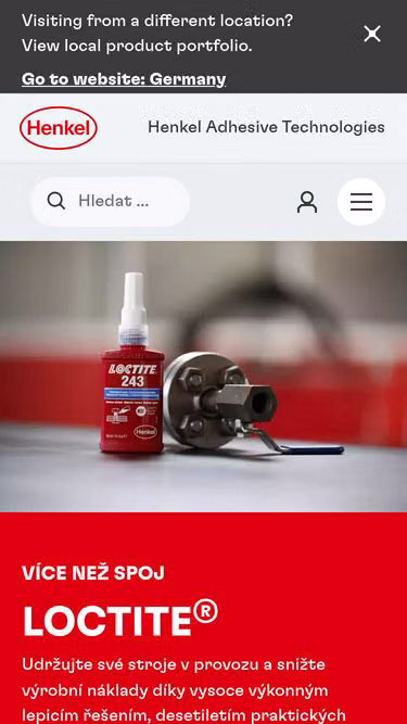 Screenshot of loctite.cz