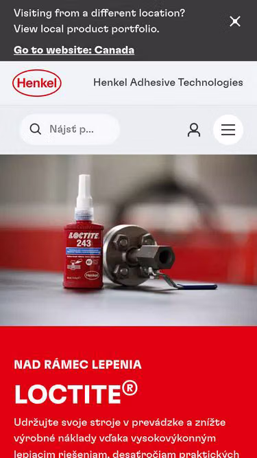 Screenshot of loctite.sk
