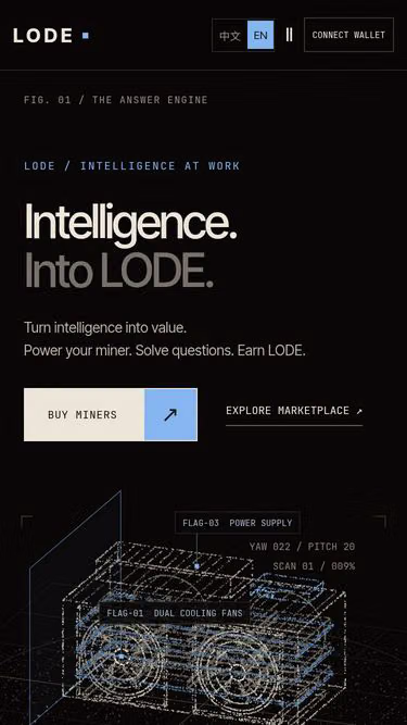 Screenshot of lode.center