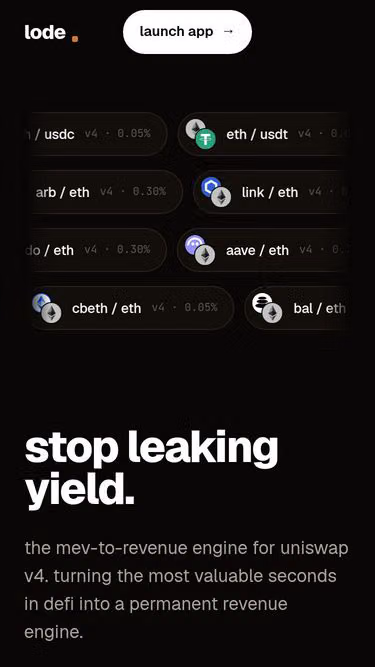 Screenshot of lode.markets