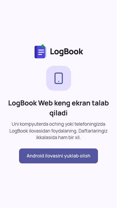 Screenshot of logbook.uz