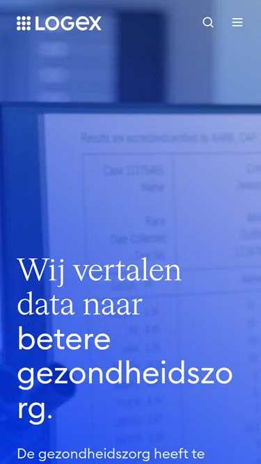 Screenshot of logex.nl