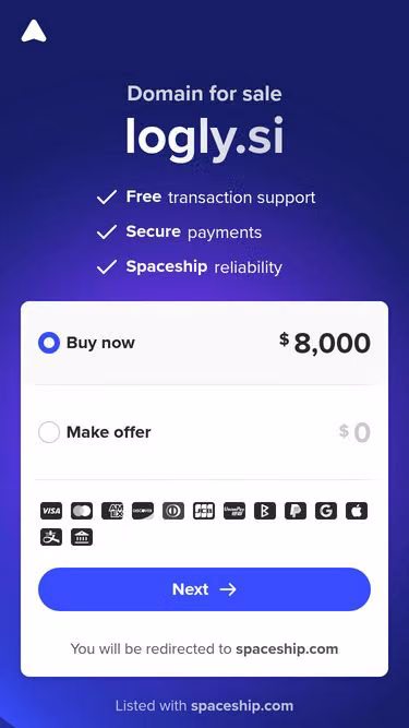 Screenshot of logly.si