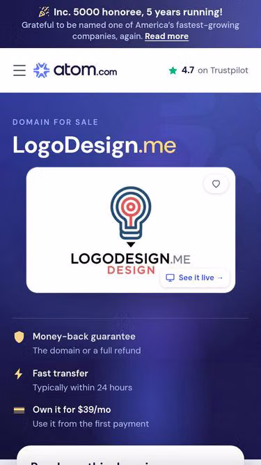 Screenshot of logodesign.me