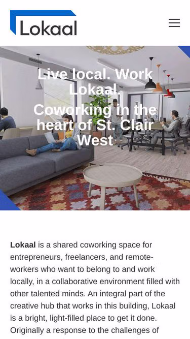 Screenshot of lokaal.space