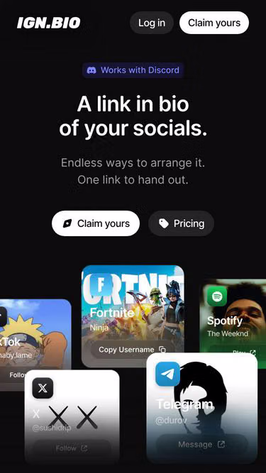 Screenshot of lol.bio