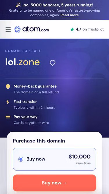 Screenshot of lol.zone