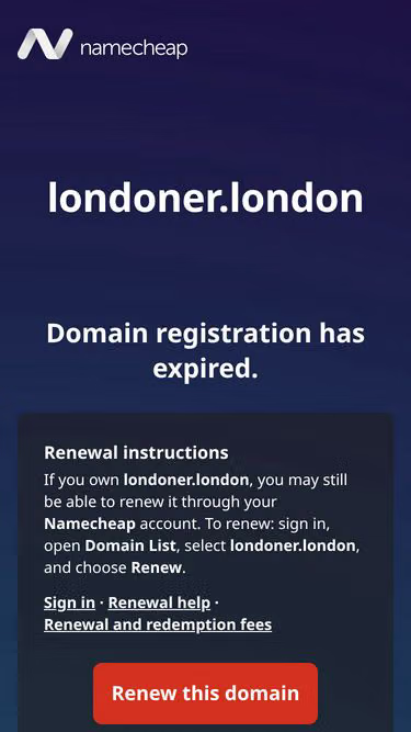 Screenshot of londoner.london