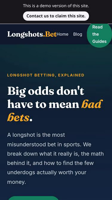 Screenshot of longshots.bet