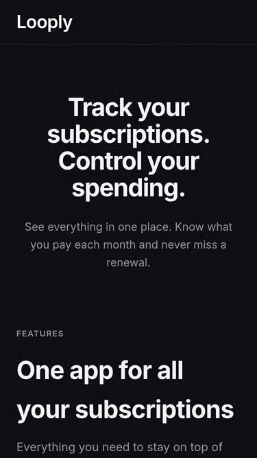 Screenshot of looply.finance