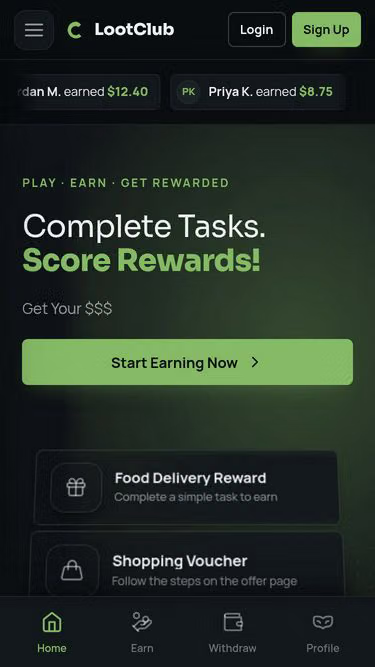 Screenshot of loot.club