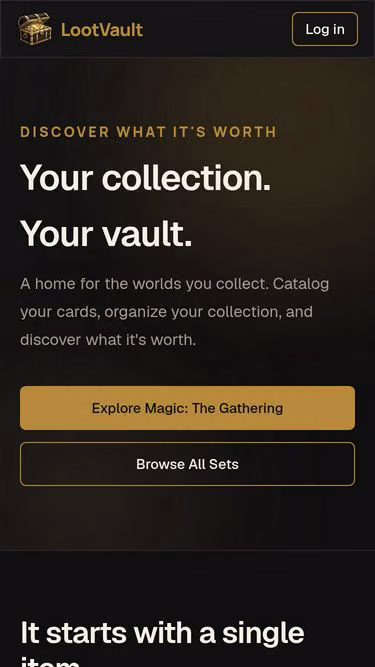 Screenshot of lootvault.ai