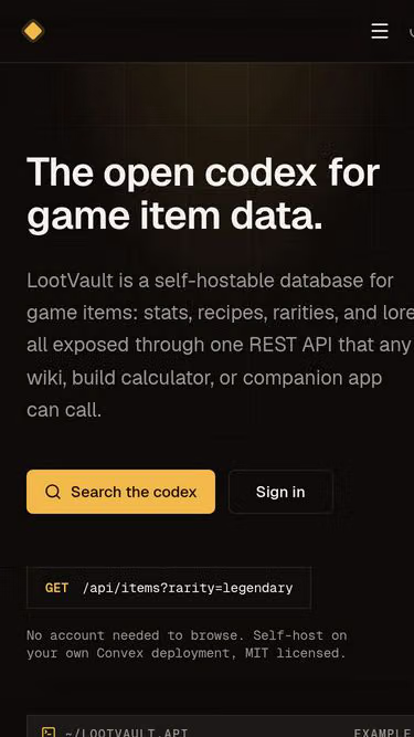 Screenshot of lootvault.app