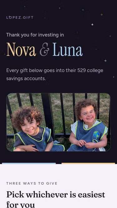 Screenshot of lopez.gift