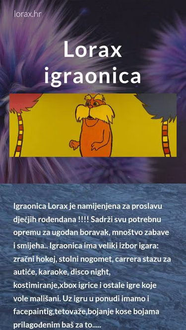 Screenshot of lorax.hr