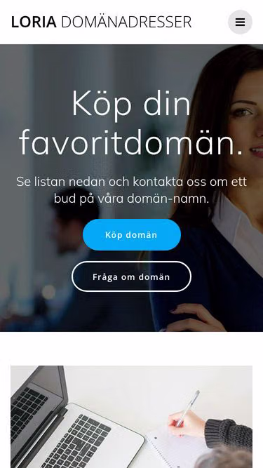 Screenshot of loria.se