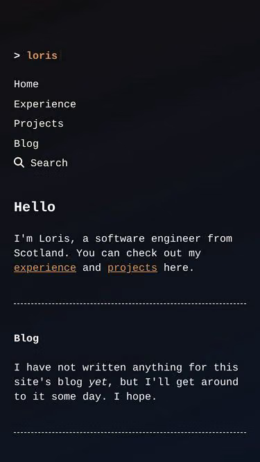 Screenshot of loris.uk