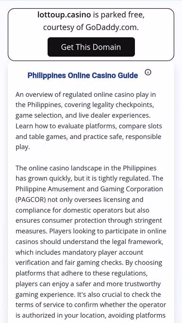 Screenshot of lottoup.casino
