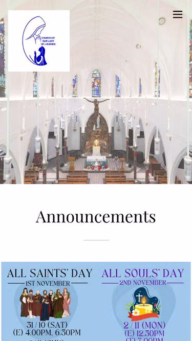 Screenshot of lourdes.sg