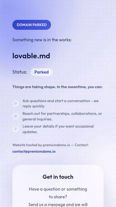 Screenshot of lovable.md