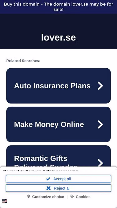 Screenshot of lover.se