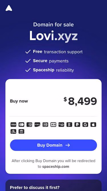 Screenshot of lovi.xyz