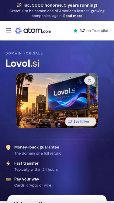 Screenshot of lovol.si