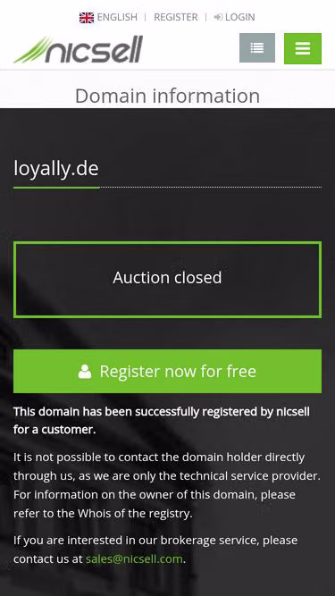 Screenshot of loyally.de