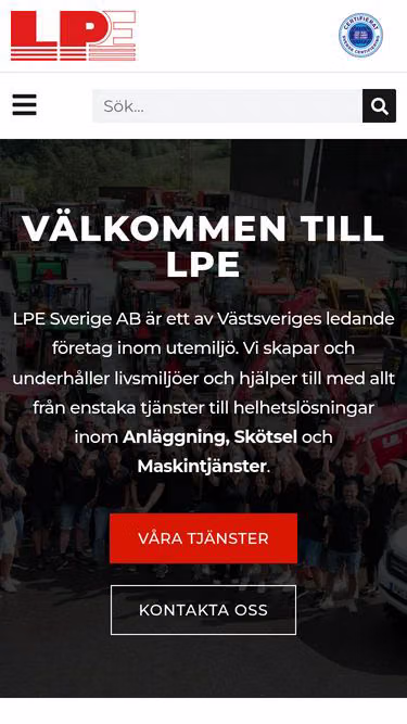 Screenshot of lpe.se
