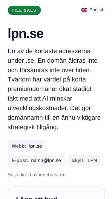 Screenshot of lpn.se
