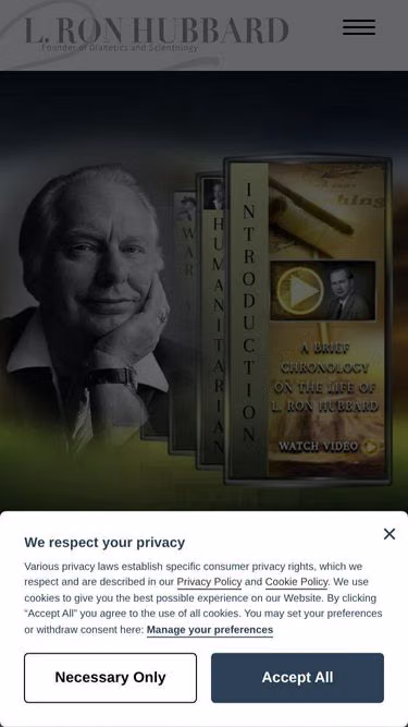 Screenshot of lronhubbard.org