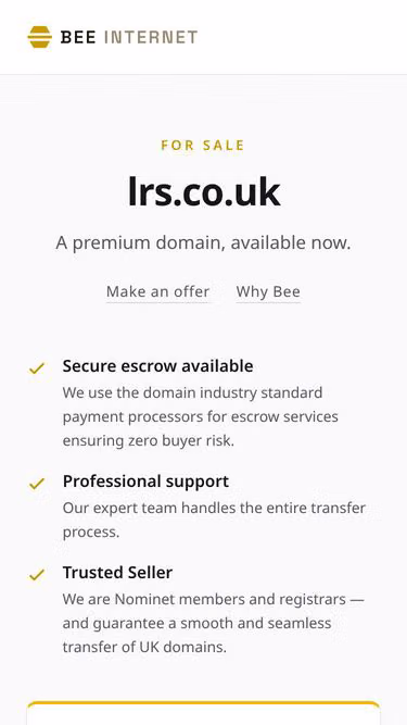 Screenshot of lrs.co.uk