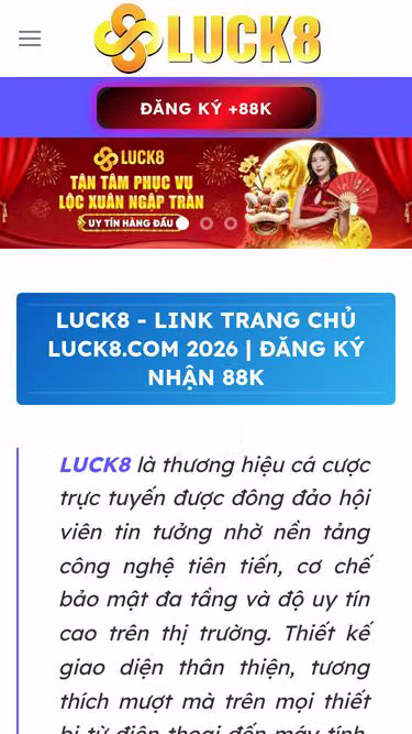Screenshot of luck8.ooo