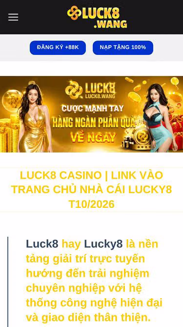 Screenshot of luck8.wang