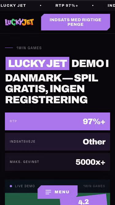 Screenshot of lucky-jet.dk