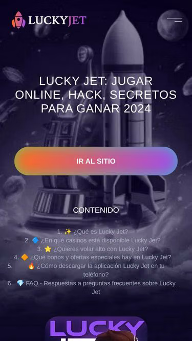 Screenshot of lucky-jet.pe